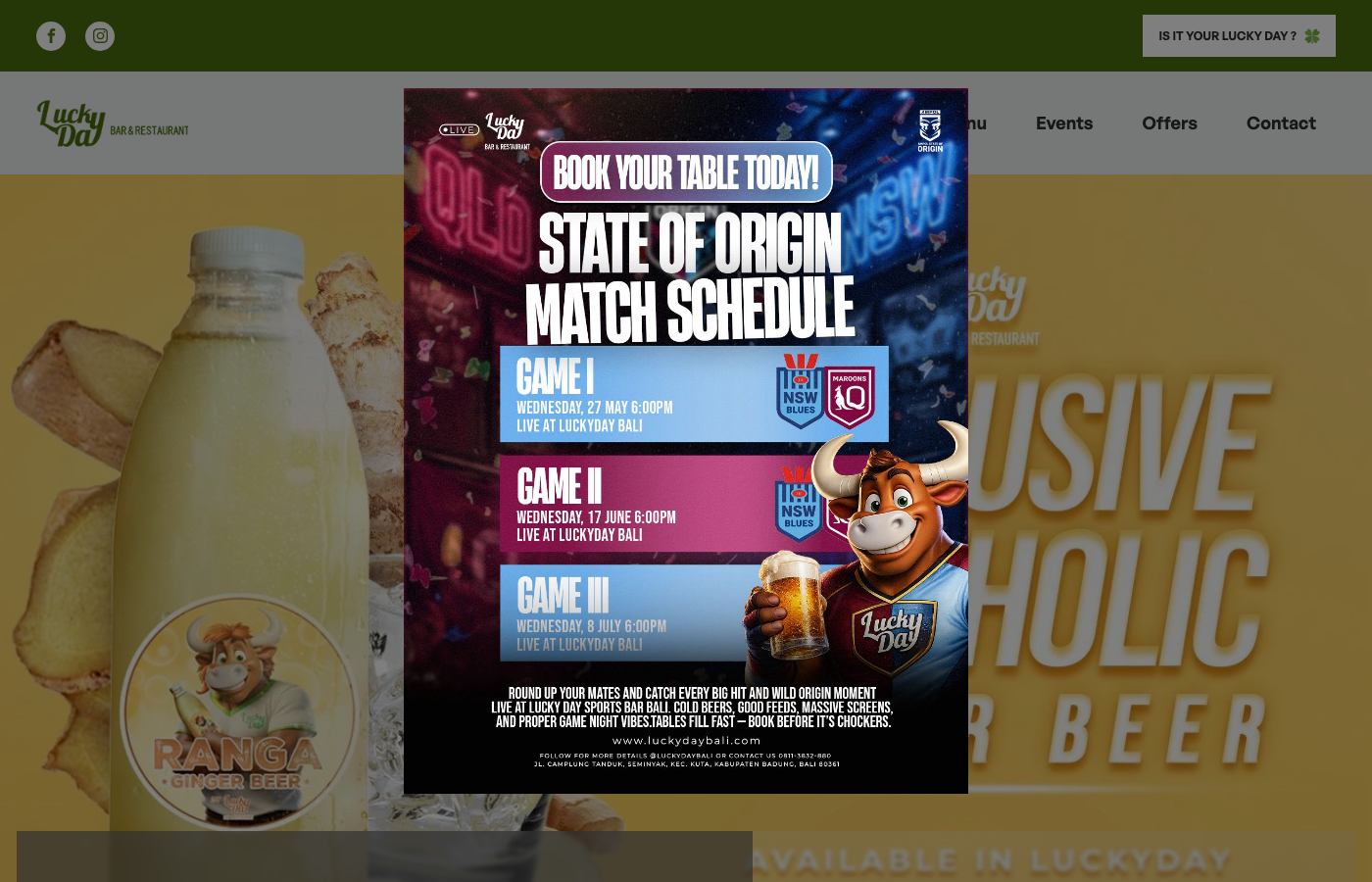 Lucky Day Bali — site web réalisé par Histoires Digitales