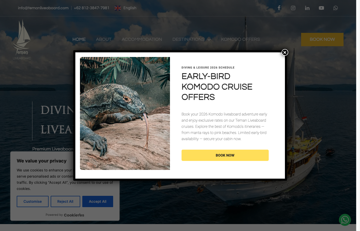Teman Liveaboard — site web réalisé par Histoires Digitales