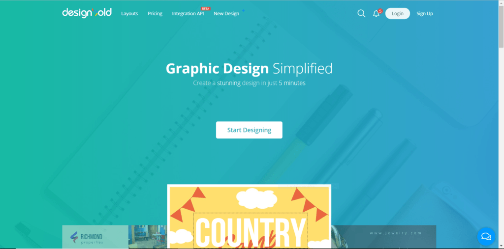Designbold outil de création graphique