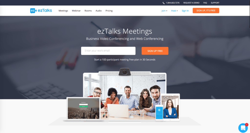 Outil gratuit pour webinar EzTalks